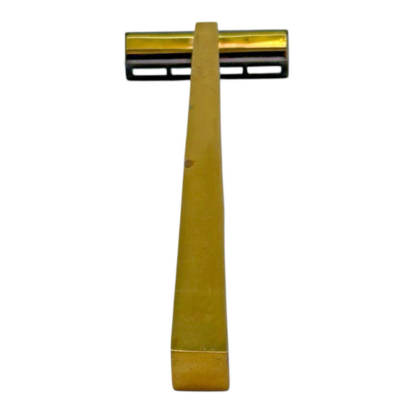 VTG 1980's Solid Brass Shaving Razor American Eagle Outfitters w/ Wood Box Case - Picture 6 of 10